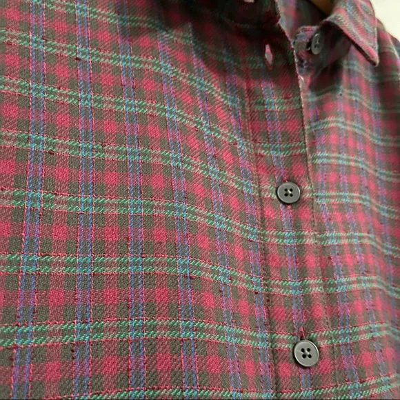 Madewell Westlake Pfeiffer Plaid Oversized Button Front Top - Picture 9 of 12